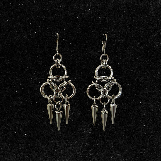 Aura Trio Spike Earrings