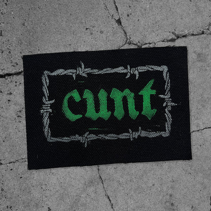 SLUT / CUNT / BRAT Barbed Wire Patches