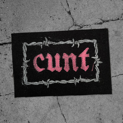 SLUT / CUNT / BRAT / ACAB Barbed Wire Patches