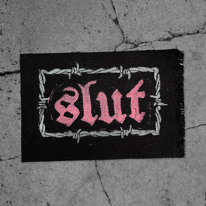 SLUT / CUNT / BRAT / ACAB Barbed Wire Patches